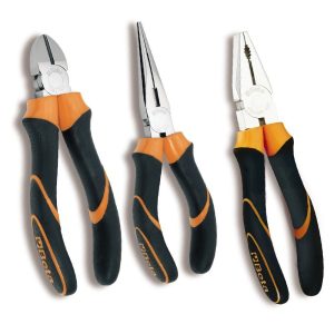 set of 1 combination pliers 1 long needle nose pliers 1 diagonal cutting nippers beta tools 1169bmd3